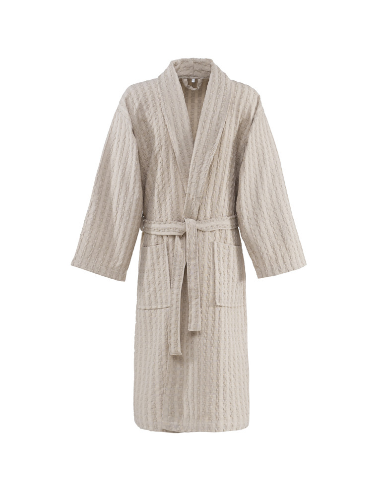 Peignoir mixte en coton WAFFLE KNOTE