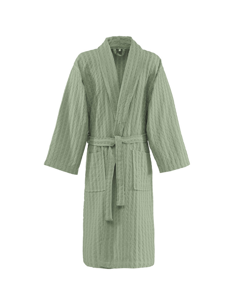 Peignoir mixte en coton WAFFLE KNOTE