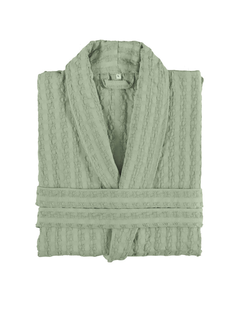 Peignoir mixte en coton WAFFLE KNOTE