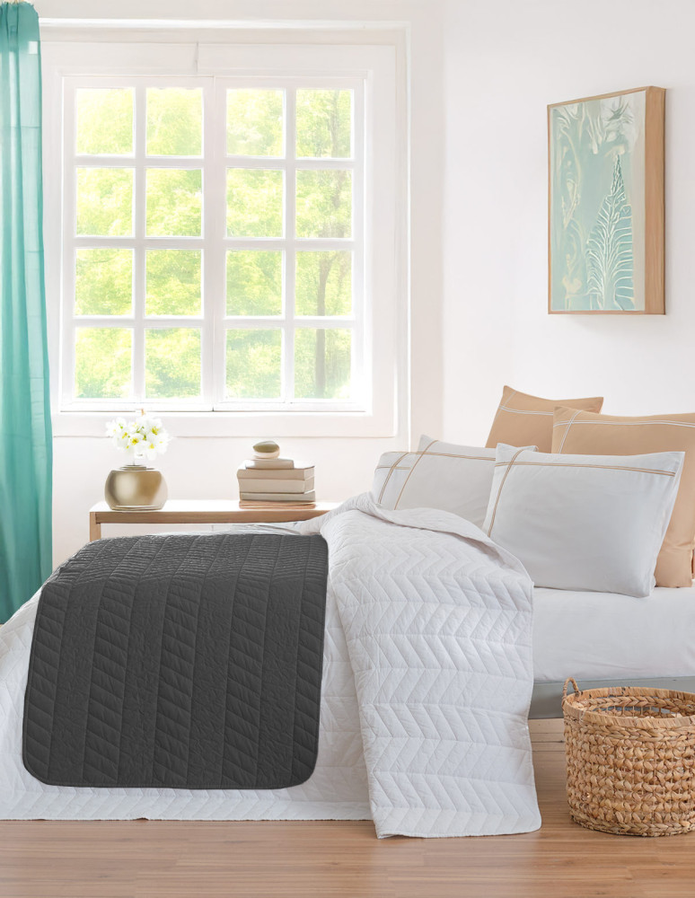 Chemin de lit en percale de coton...