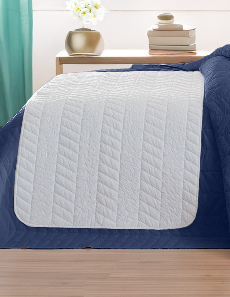 Chemin de lit en percale de coton...