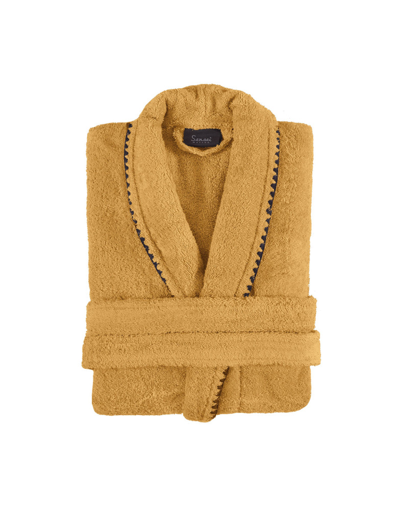 Peignoir mixte col châle point...