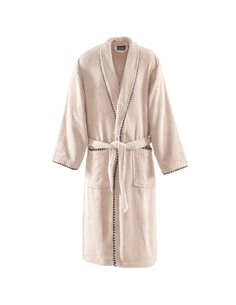 Peignoir mixte col châle point...