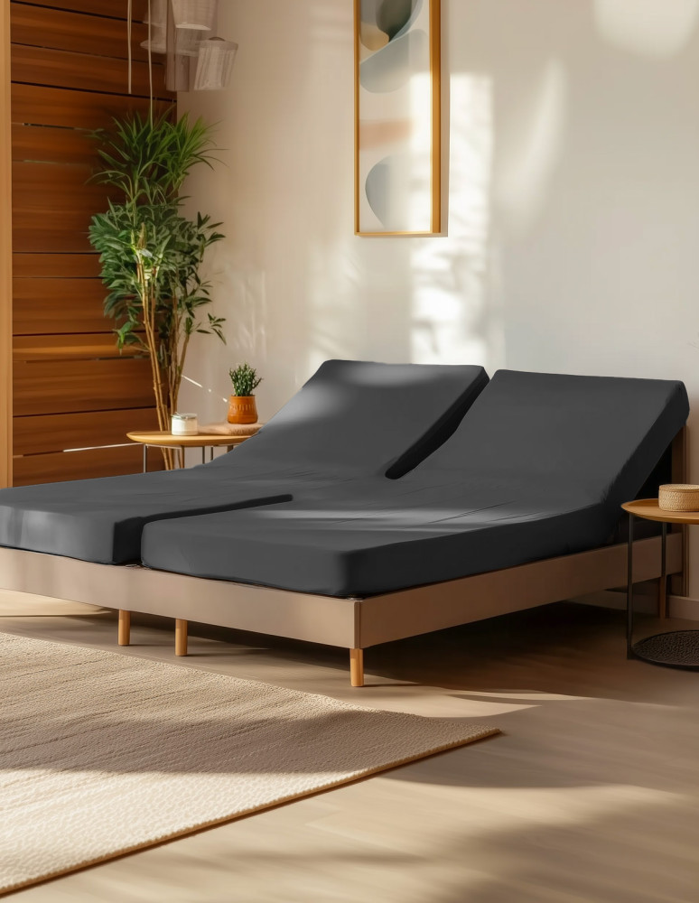 Drap housse en percale de coton pour...