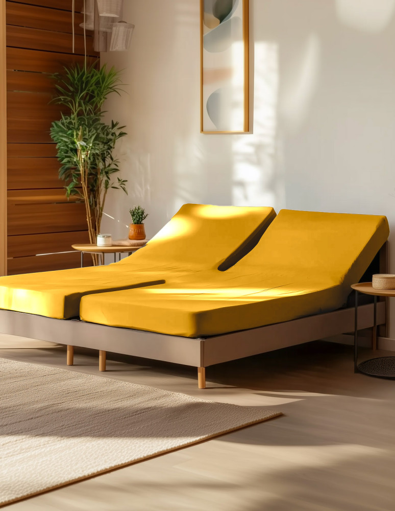 Drap housse en percale de coton pour...