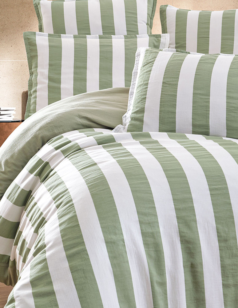 Parure housse de couette gaze de...