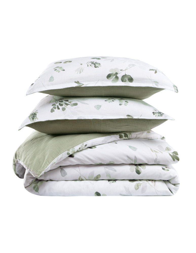 Parure housse de couette gaze de...