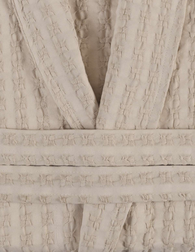 Peignoir mixte en coton WAFFLE KNOTE