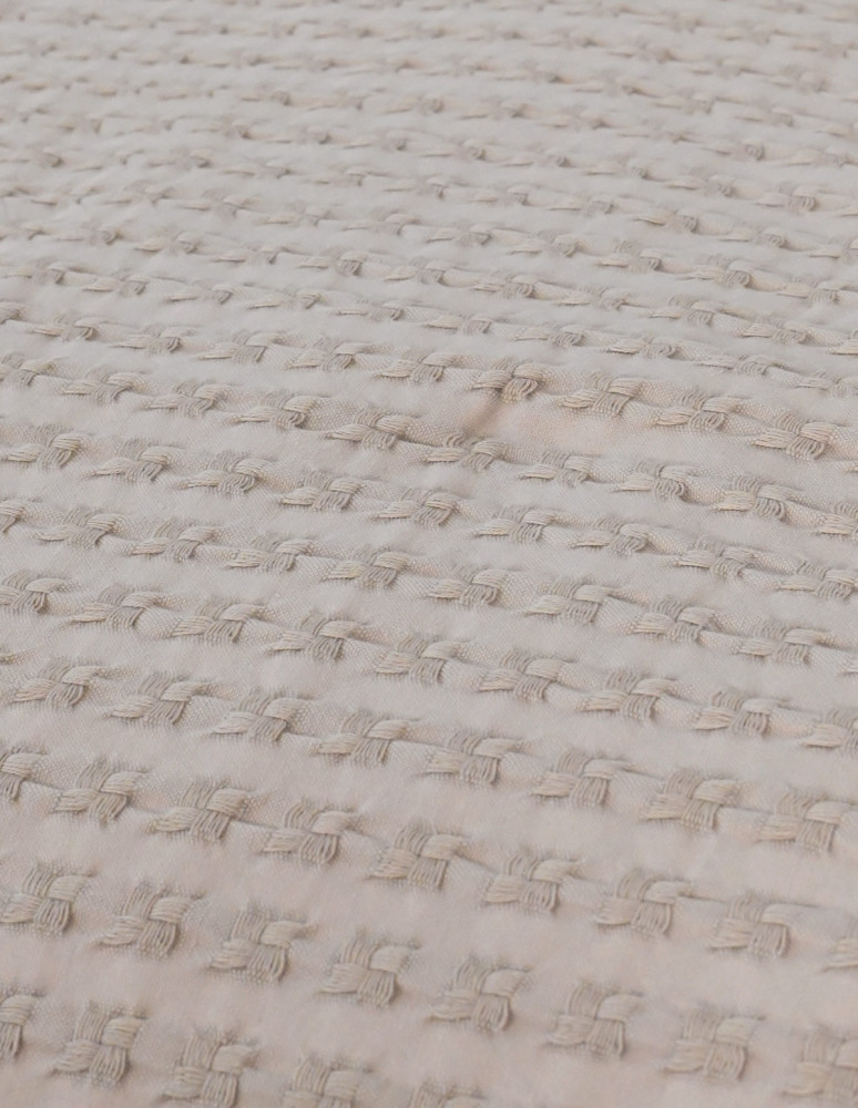 Chemin de lit en coton lavé WAFFLE KNOTE