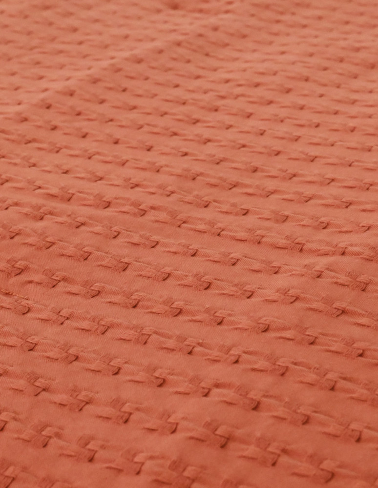 Chemin de lit en coton lavé WAFFLE KNOTE