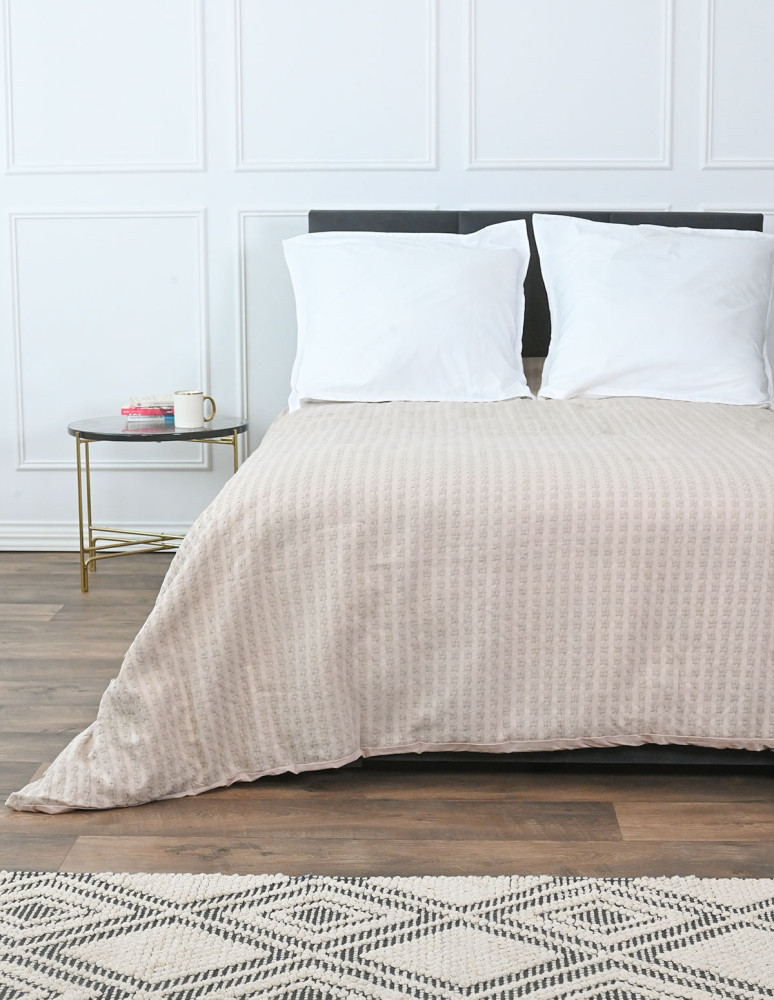 Couvre lit en coton lavé WAFFLE KNOTE