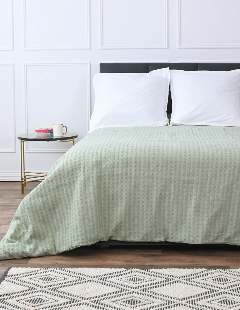 Couvre lit en coton lavé WAFFLE KNOTE