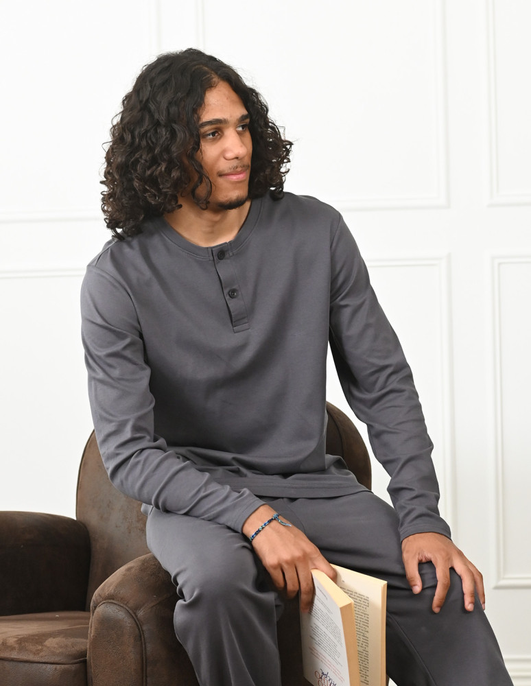 Pyjama homme à t-shirt manches...