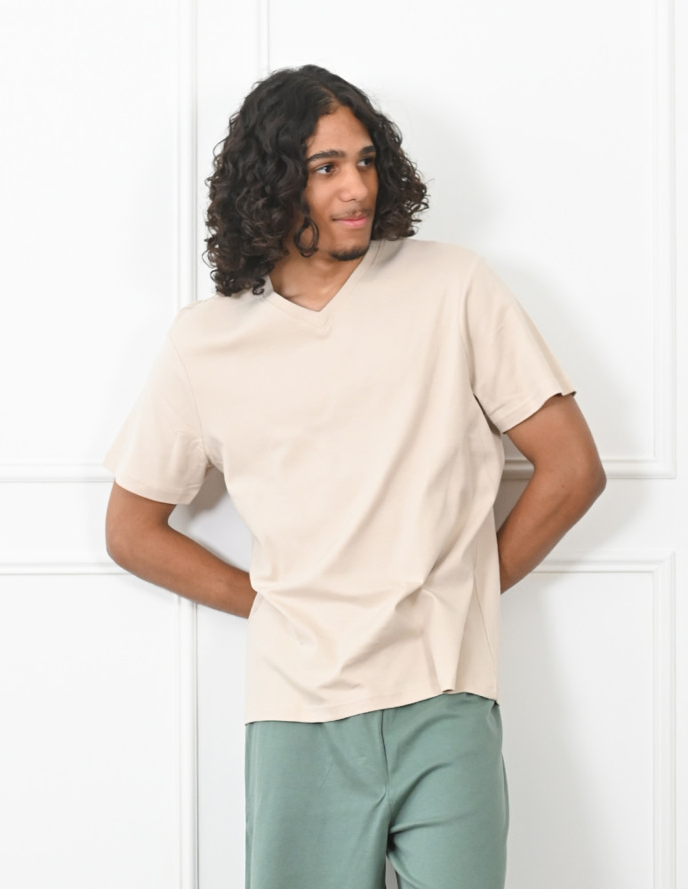 Pyjama homme t-shirt + short en...