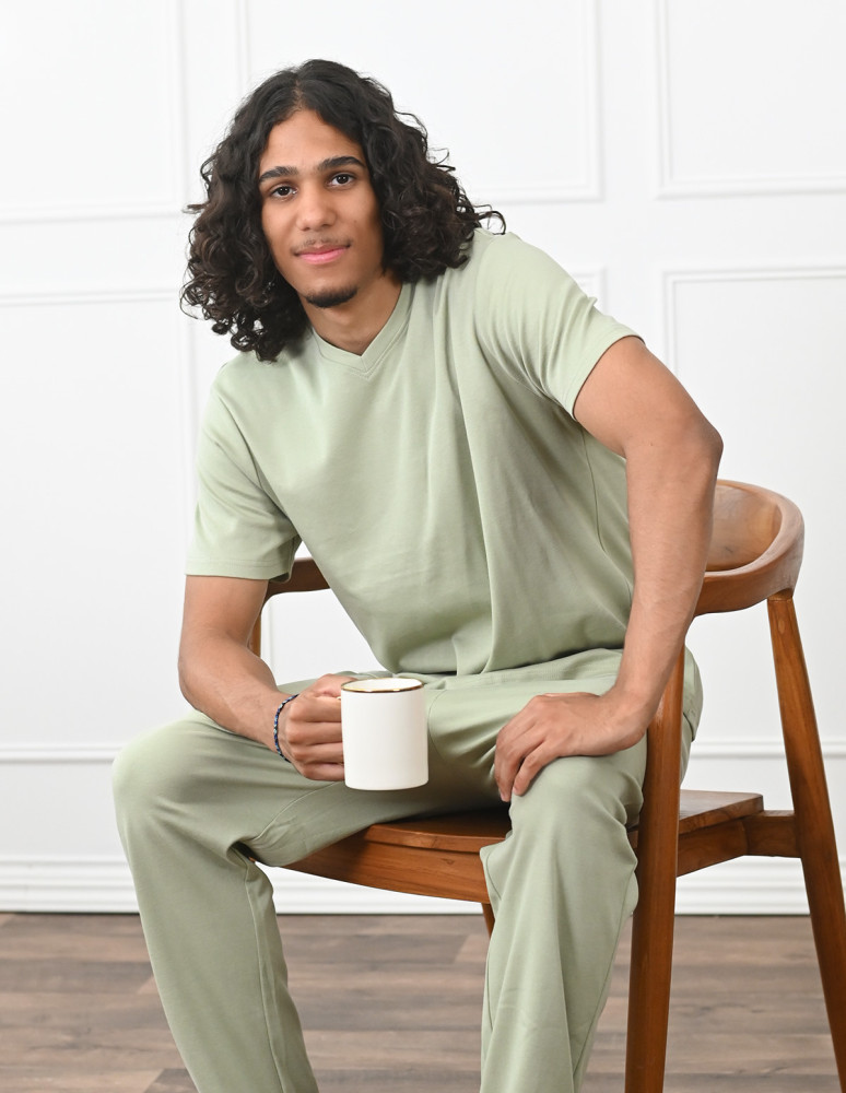 Pyjama homme t-shirt + pantalon en...