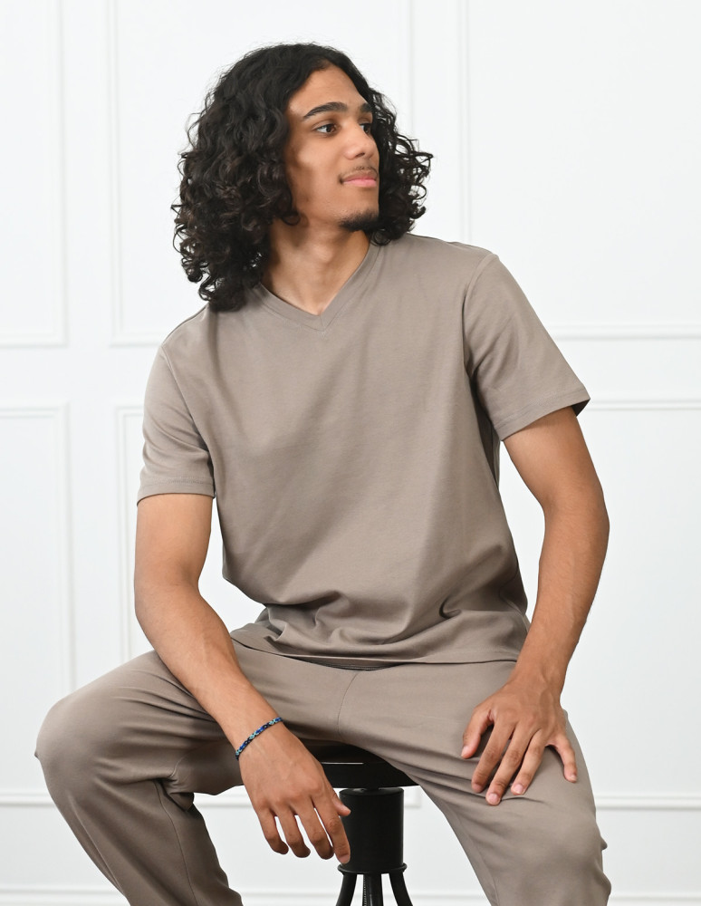 Pyjama homme t-shirt + pantalon en...
