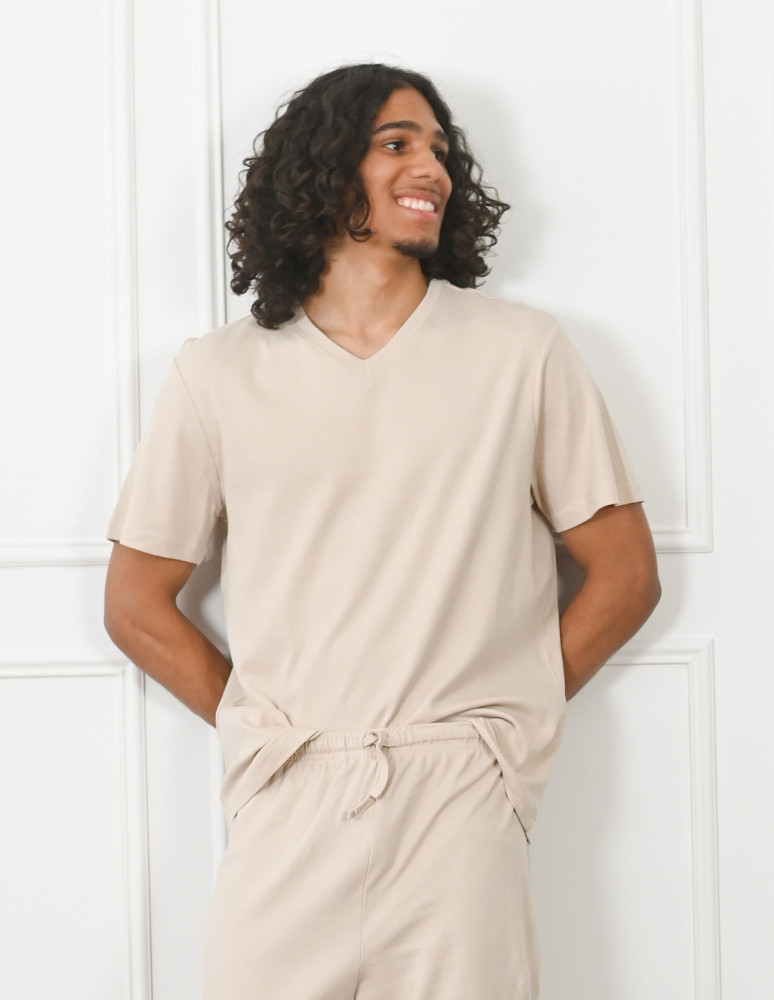 Pyjama homme t-shirt + pantalon en...