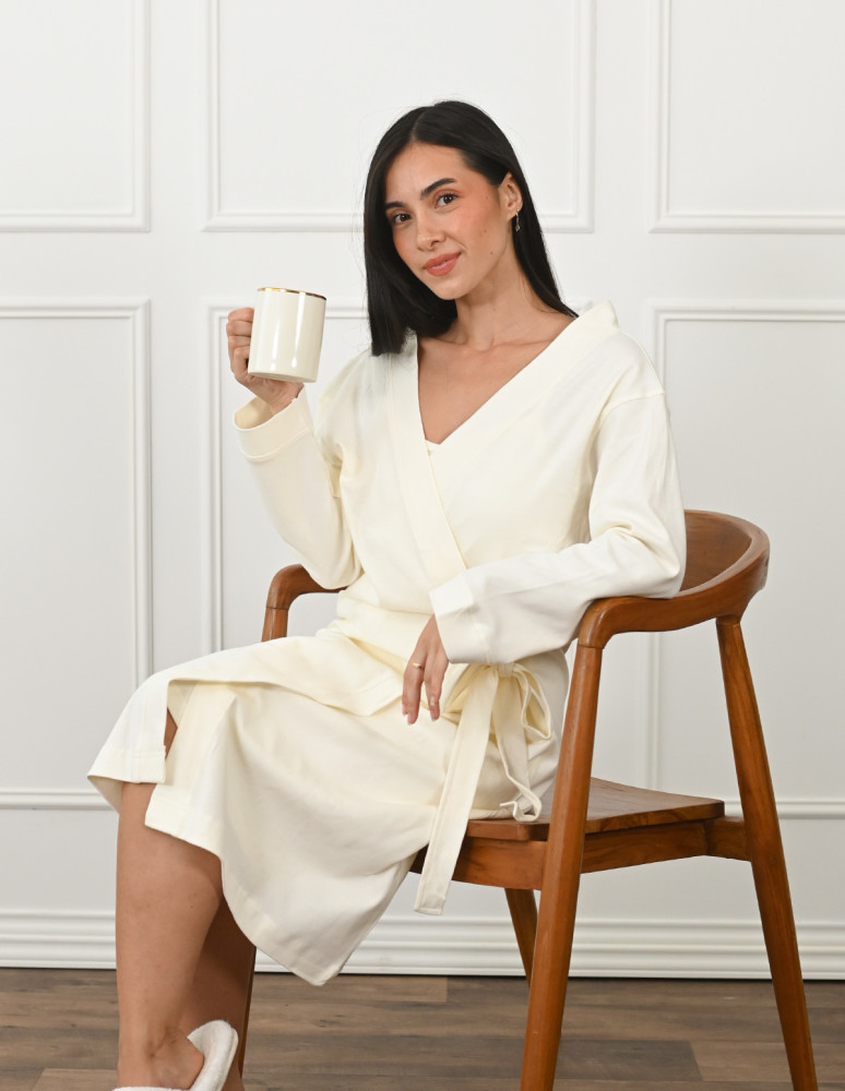 Robe de chambre femme en jersey SAVANNAH