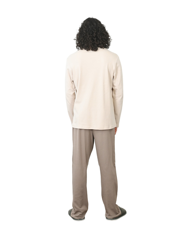 Pyjama homme t-shirt manches longues...