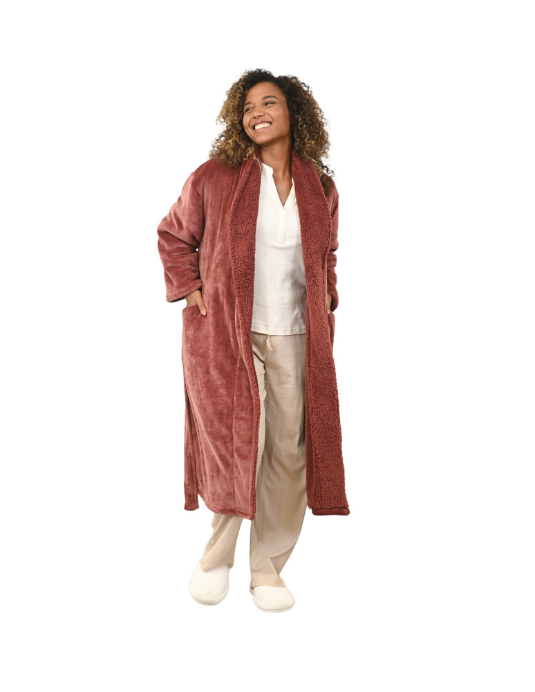 Peignoir mixte polaire chaud doublé...