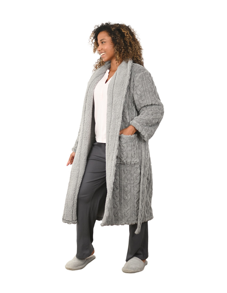 Peignoir polaire mixte doux et chaux...