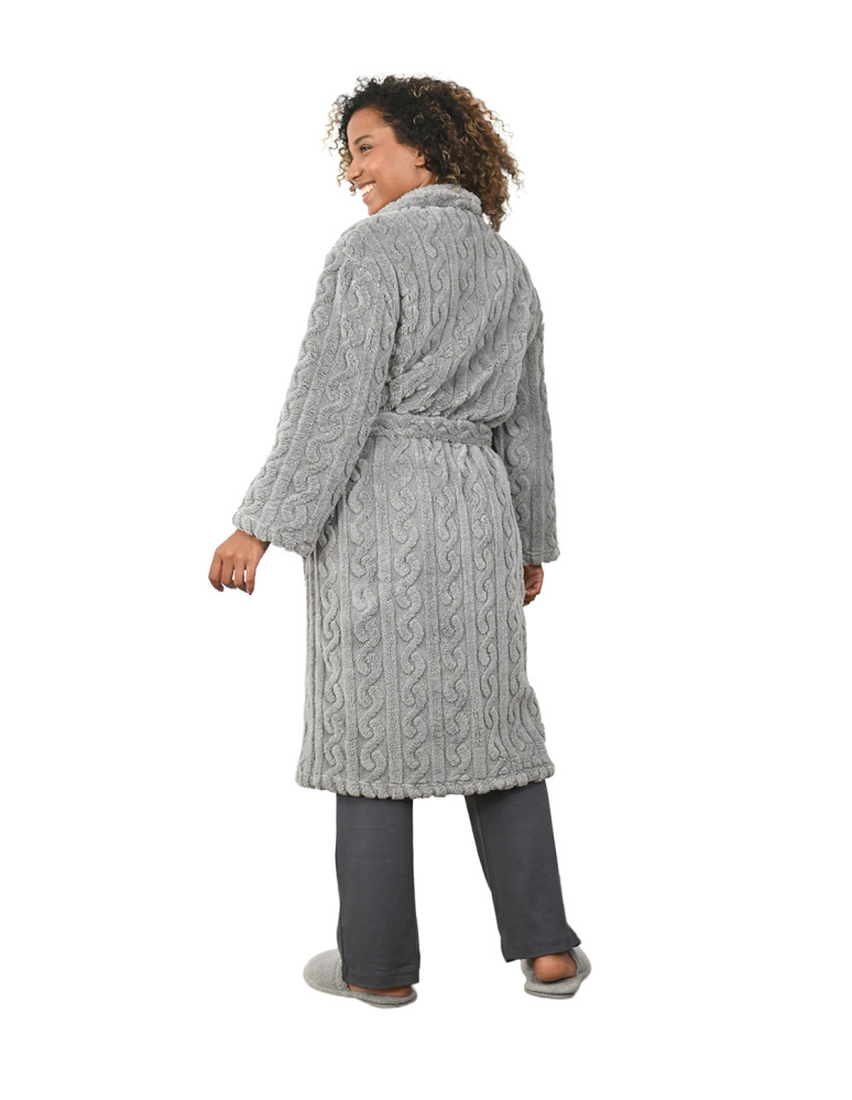Peignoir polaire mixte doux et chaux...