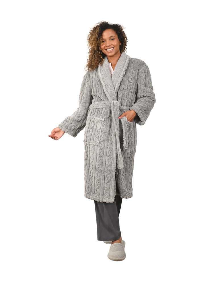 Peignoir polaire mixte doux et chaux...