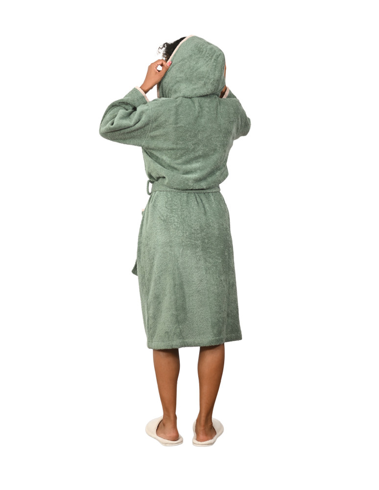 Peignoir mixte à capuche bicolore 420...