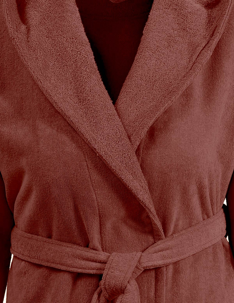 Peignoir court à capuche velours...