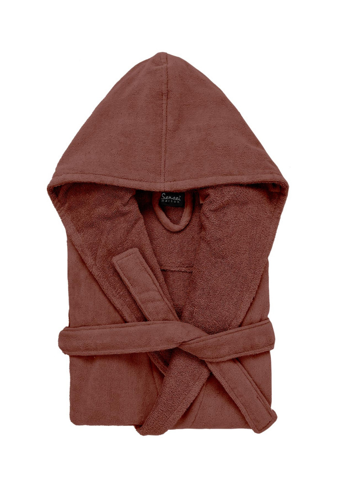 Peignoir court à capuche velours...