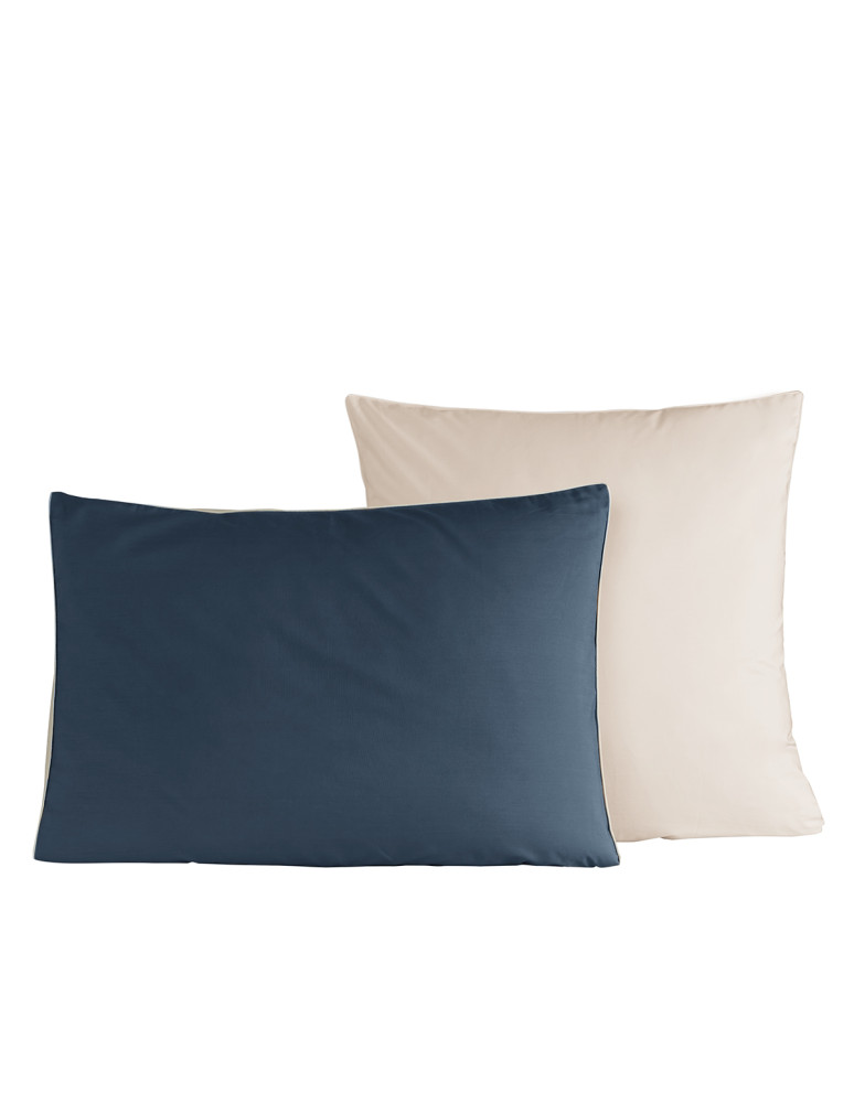 Lot de 2 taies d'oreiller bicolores...