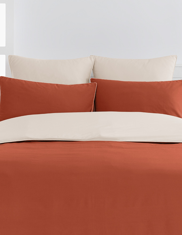 Lot de 2 taies d'oreiller bicolores...