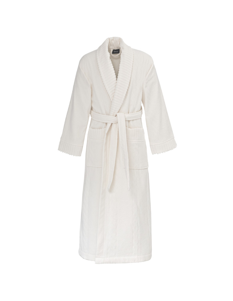 Peignoir mixte col châle jacquard...