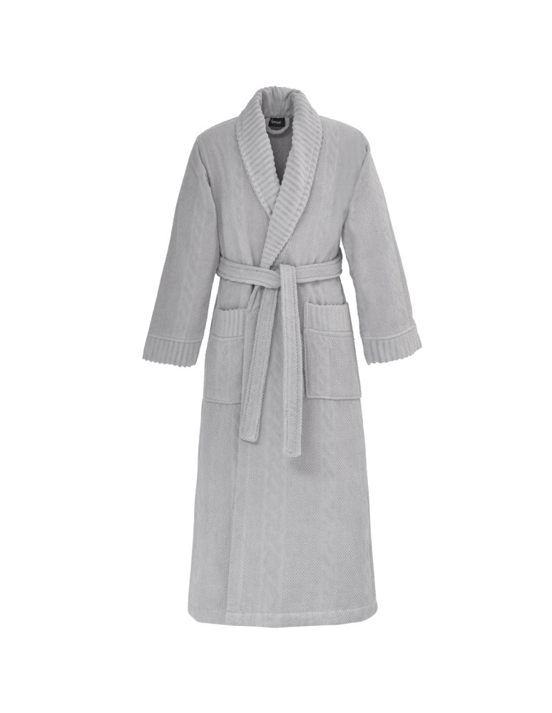 Peignoir mixte col châle jacquard...