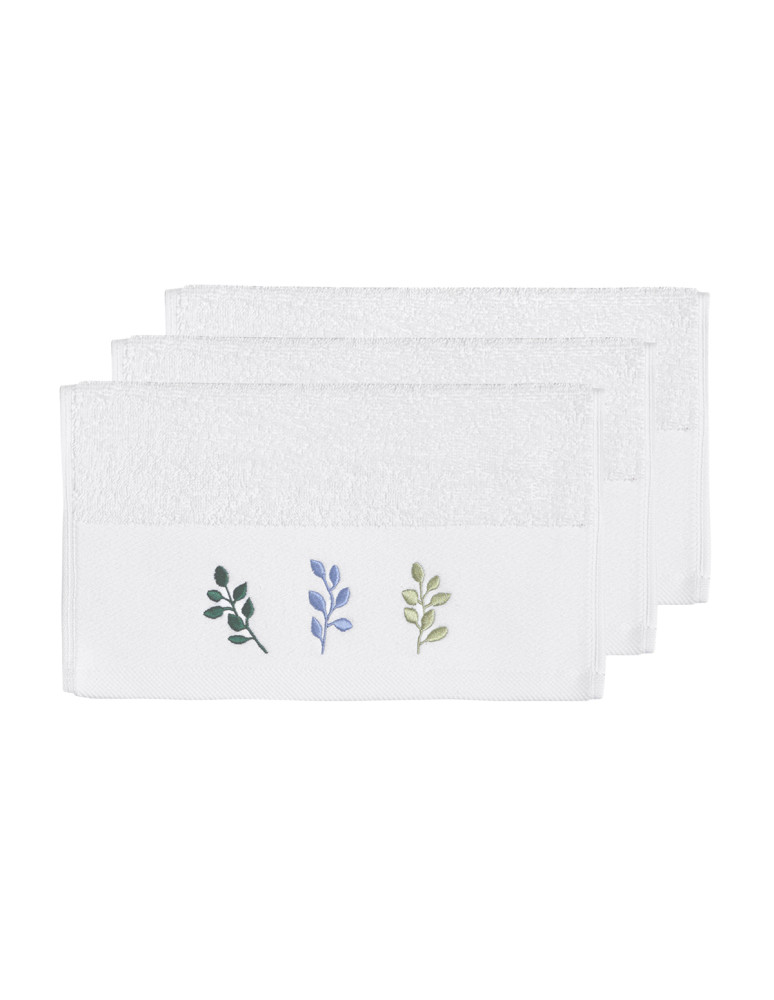 Lot de 3 serviettes invité BARBARA
