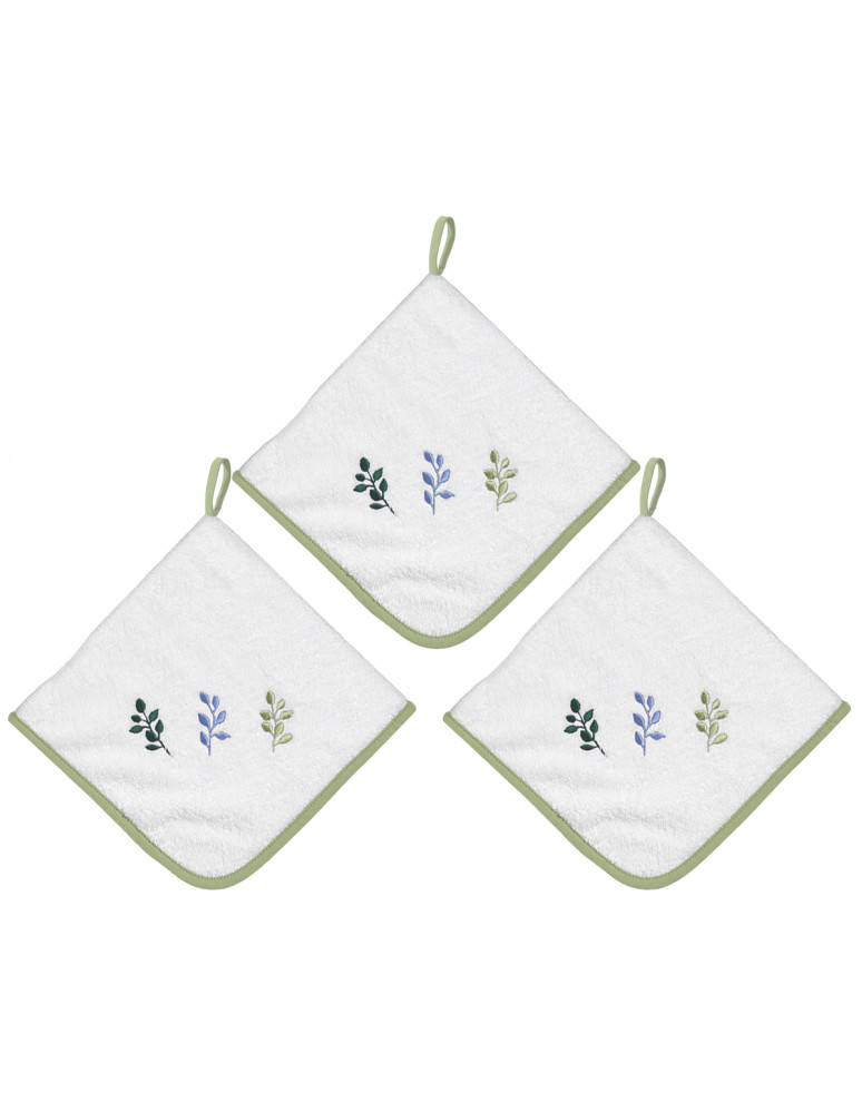 Lot de 3 Torchons Carrés Eponge...