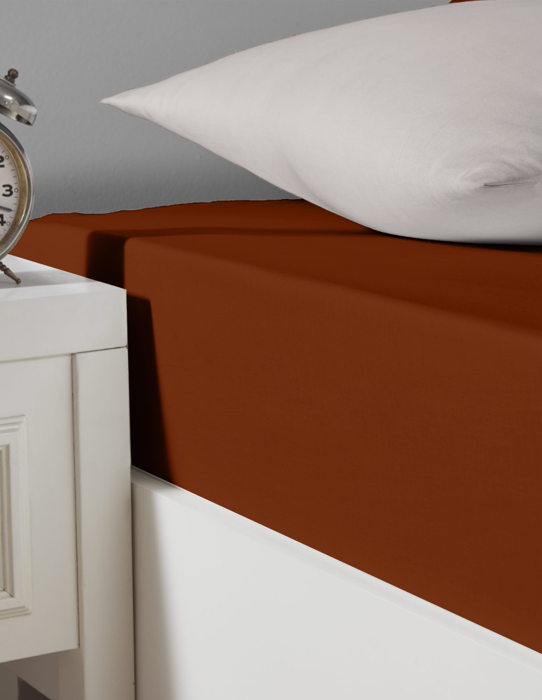 Drap housse en coton lavé biologique...