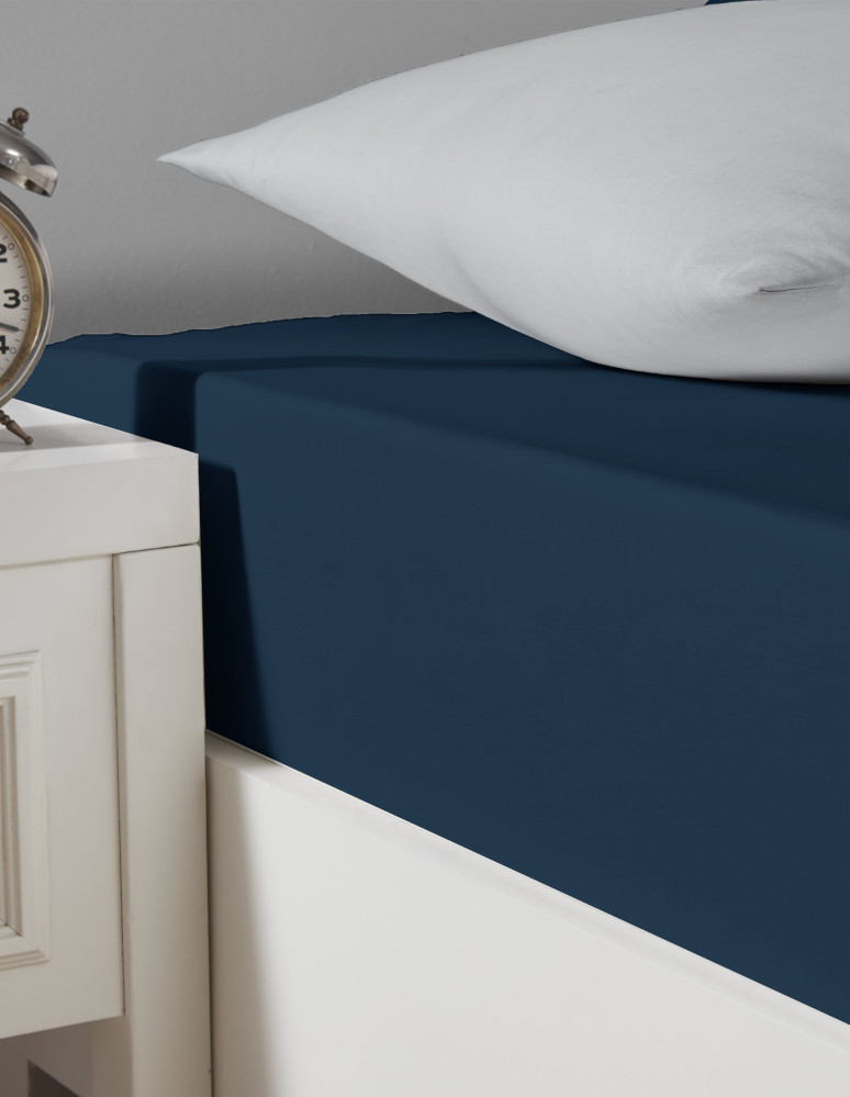 Drap housse en coton lavé biologique...