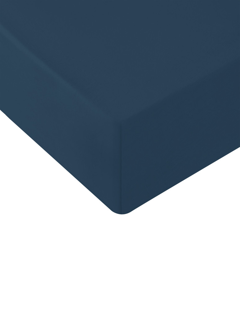 Drap housse en coton lavé biologique...