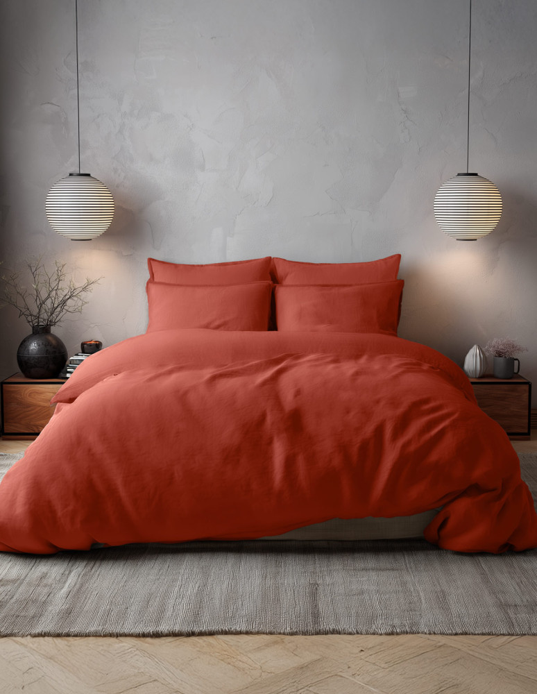 Drap housse en percale lavée bonnet...