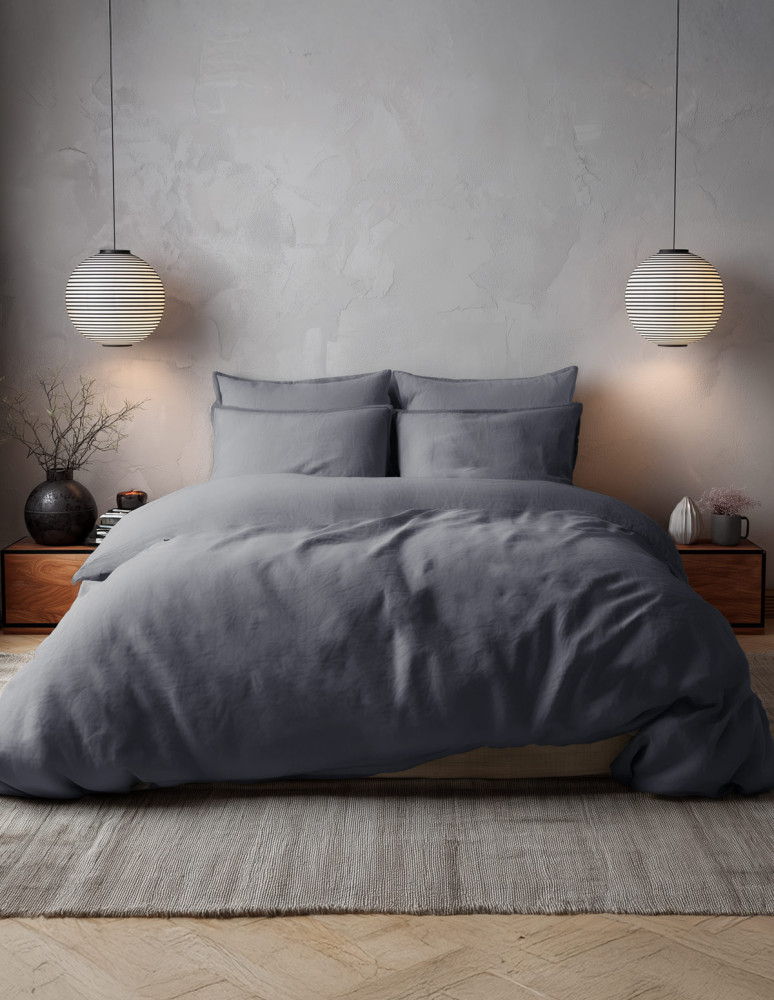 Drap housse en percale lavée bonnet...