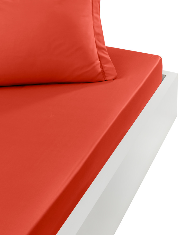 Drap housse en percale lavée bonnet...