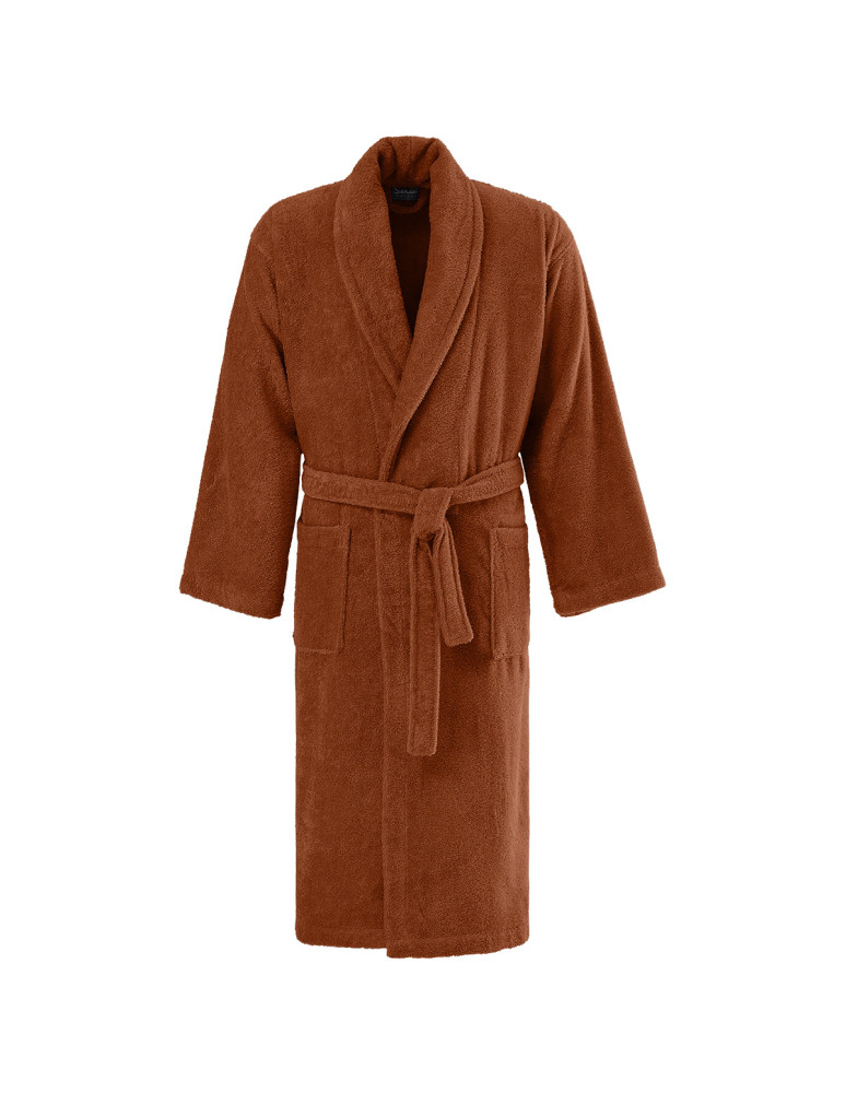 Peignoir col châle en coton...