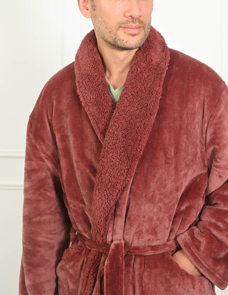 Peignoir mixte polaire chaud doublé...