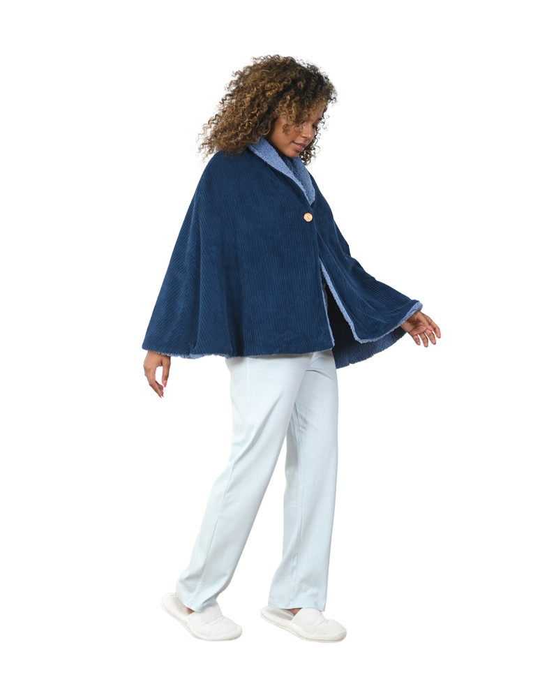 Pèlerine polaire côtelée ultra chaude...