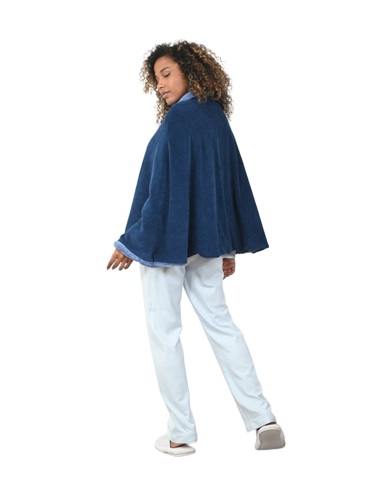 Pèlerine polaire côtelée ultra chaude...