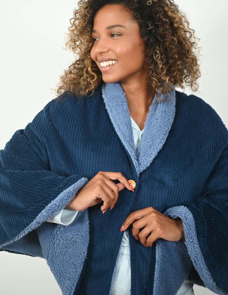 Pèlerine polaire côtelée ultra chaude...