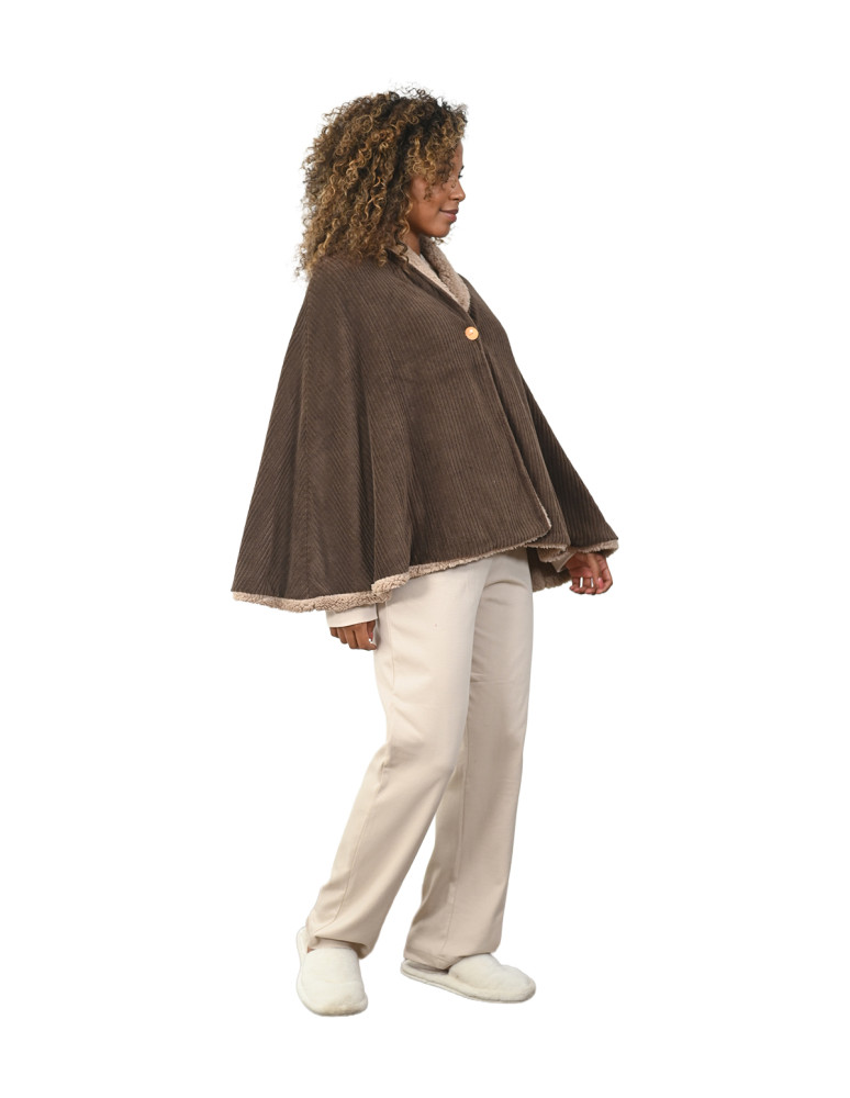 Pèlerine polaire côtelée ultra chaude...