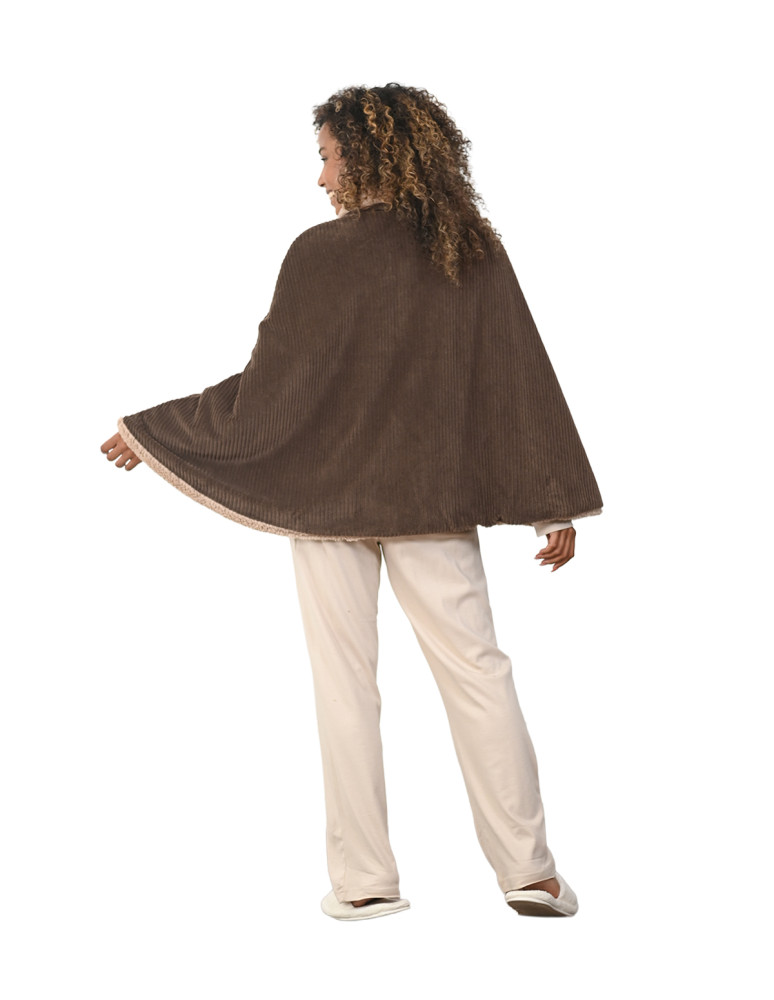 Pèlerine polaire côtelée ultra chaude...