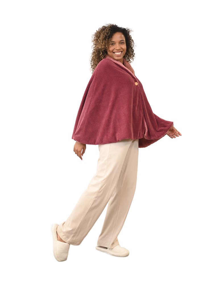 Pèlerine polaire côtelée ultra chaude...